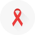 Flat Design Healthcare Awareness Ribbon Icon